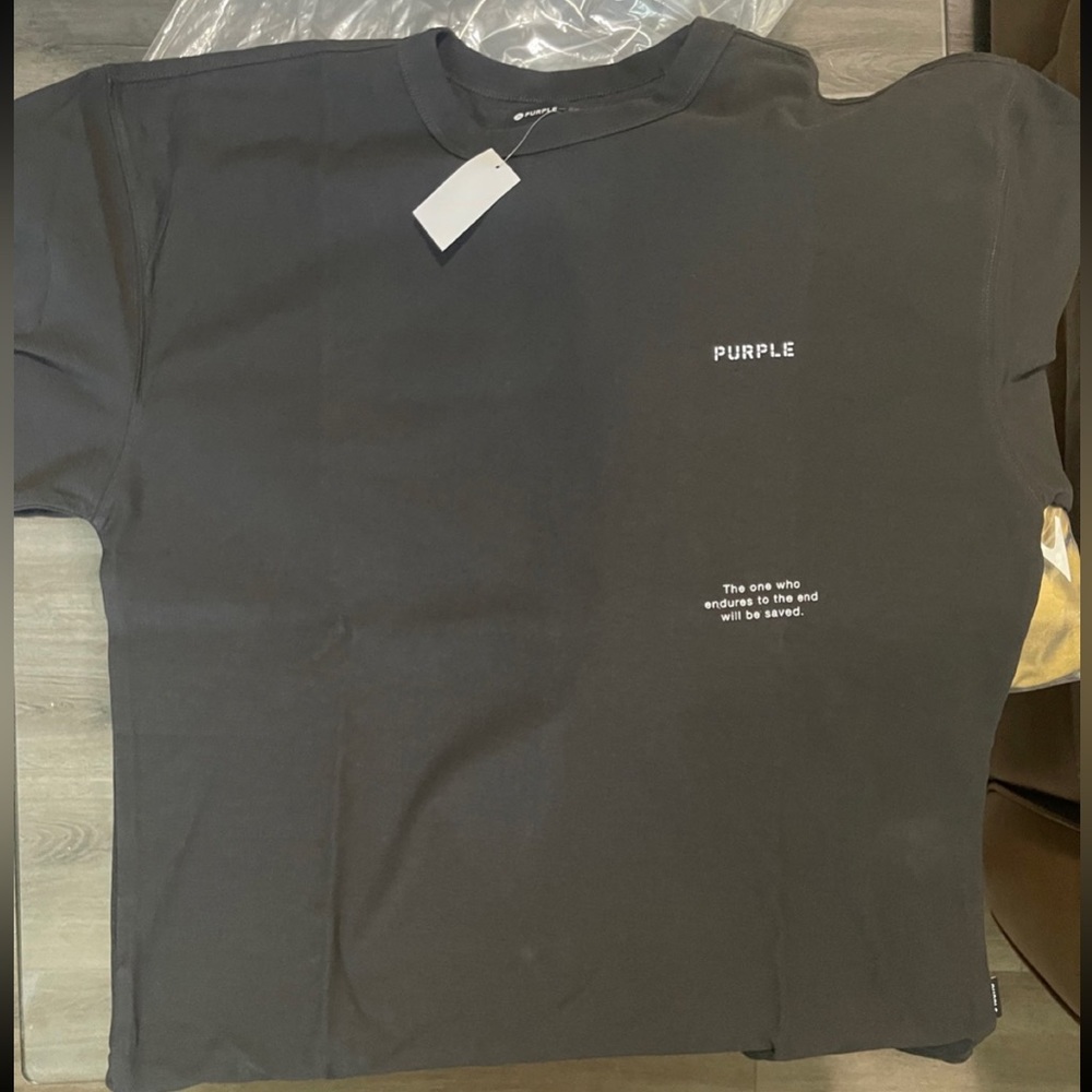 Purple Brand Black Birds Long-Sleeve Tee Sz Med